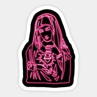 Pink Neon - Immaculate Heart of Mary Sticker